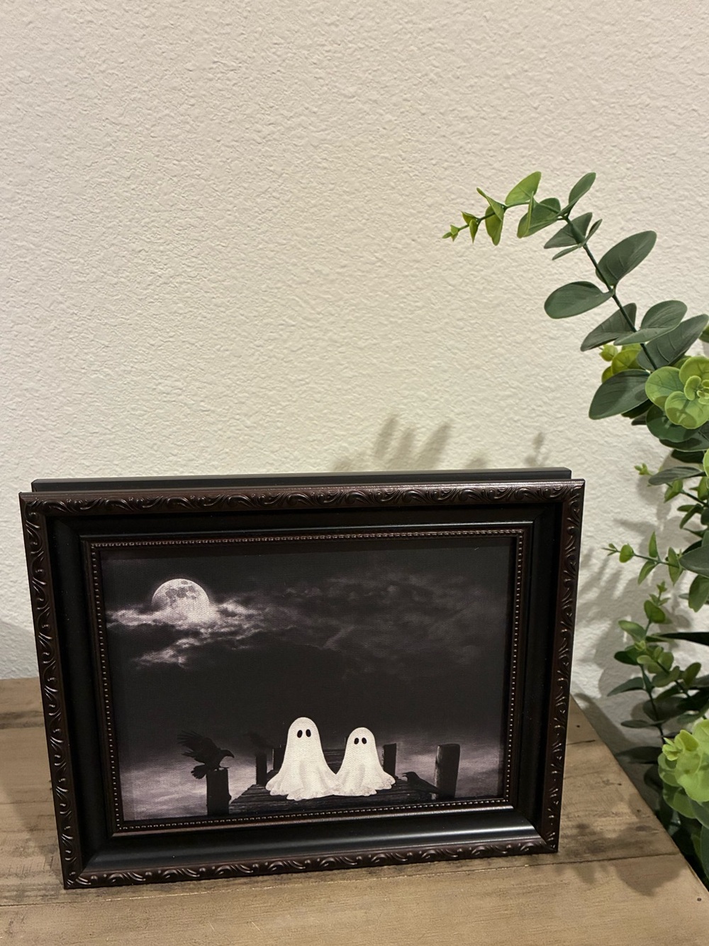Halloween 2 Ghosts Framed Art.